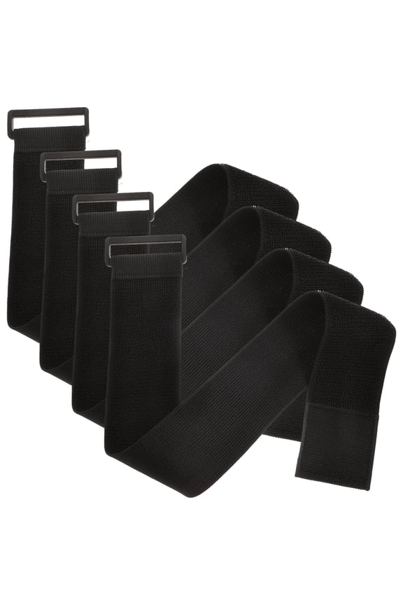 Reusable Cinch Straps Black For Men Women 4Pcs 19.65X1.97X0.20In