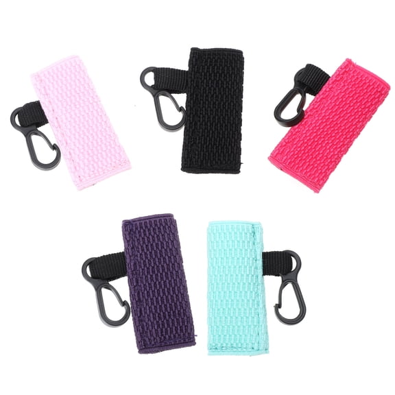 ROSENICE  5 Pcs Lipstick Protective Sleeve Balm Case Keychain Holder for Purse