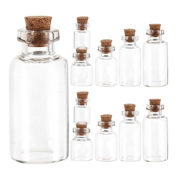 ROSENICE 50 Pcs Mini Glass with Cork for DIY Projects and Room Decoration