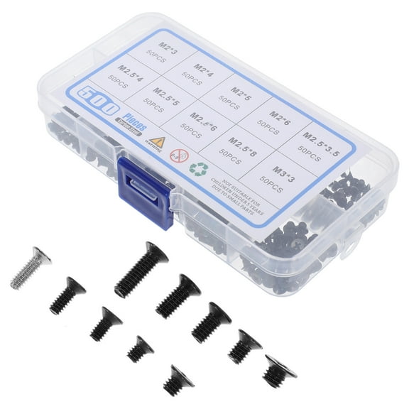 ROSENICE 500Pcs Carbon Steel Screws for and Repair Kits