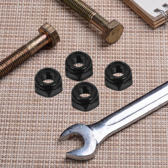 ROSENICE 50Pcs Hexagonal Anti-slip Nylon Insert Lock Nuts M5 x 0.8 for Mechanical Equipment Assembly