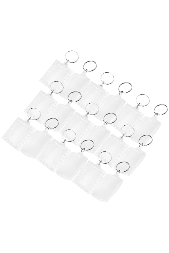 50Pcs Photo Insert Keychains Transparent Acrylic for Women and Families