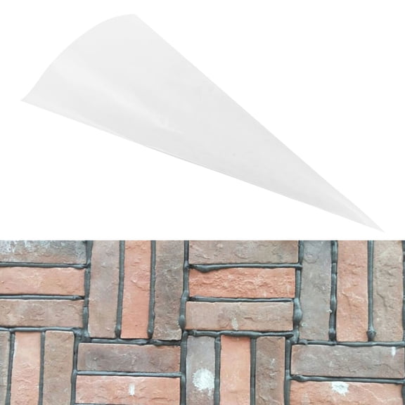 ROSENICE 50Pcs White Transparent Hdpe Tile Grout Pouch for Masonry Projects 17.7X11In