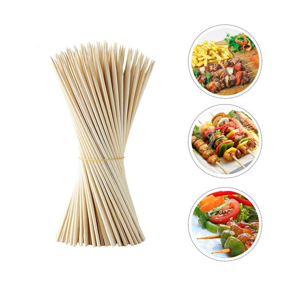ROSENICE Kabob Skewer for Grilling Bamboo Skewers Khaki 1000Pcs 7.9X0.08X0.08In