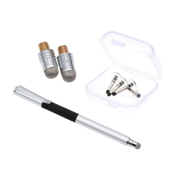 ROSENICE 5Pcs Computer Capacitive Pens with 2-in-1 Design for Tablets 14x0.4x0.4in