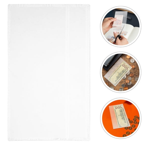 ROSENICE 5Pcs Currency Sleeves paper Holder For Fine Craftsmanship And Protection 8.06X5.07In