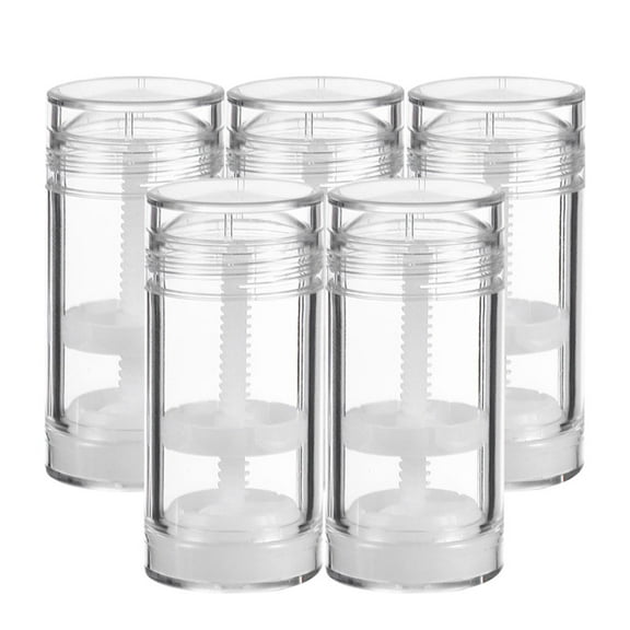ROSENICE 5Pcs Plastic Bottles With Caps Small Liquid Containers Leak-Proof for Trip