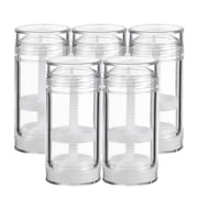 ROSENICE 5Pcs Refillable Plastic Deodorant Bottles with Rotating Bottom for Homemade Cream