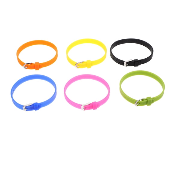 ROSENICE Silicone Watch Bands Fluorescent Green 6Pcs 8.25X0.39X0.20in