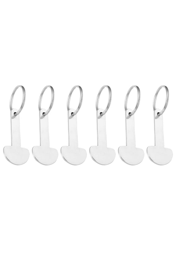 6 Pcs Keychain Quarter Holder Cart Token Tokens Supermarket