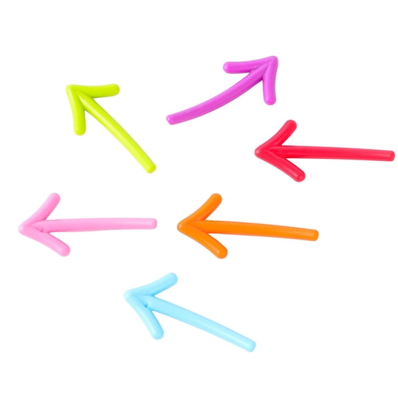 ROSENICE 6 Pcs Magnetic Refrigerator Plaster Small Fridge Decorations Creative Refrigerator Magnets Arrow Glass Colorful 5x3cm