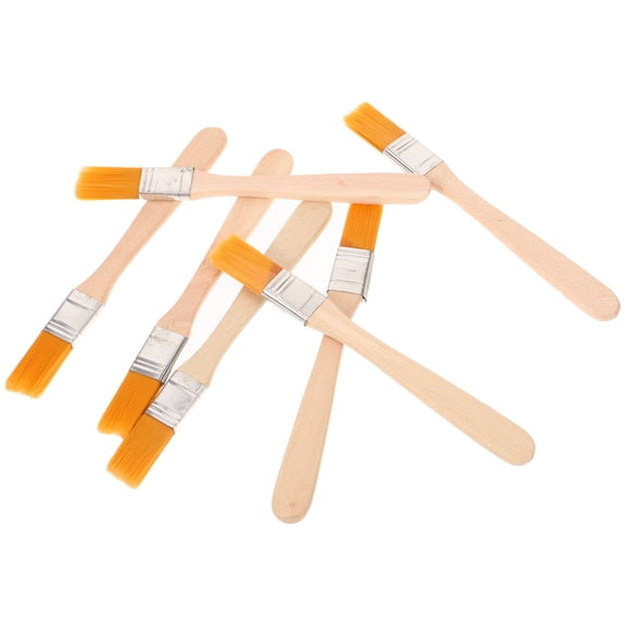 ROSENICE 6 pcs Nylon Bristle Paintbrush Portable Reusable for Wall Painting