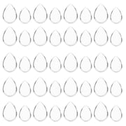 ROSENICE 60Pcs Elegant Glass Cabochons Beads for Diy Jewelry Making Drop Shape Transparent
