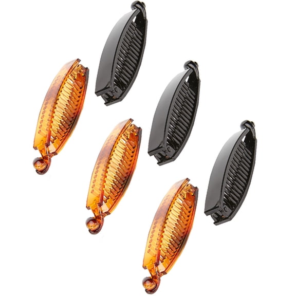 ROSENICE 6Pcs Banana Clips for Hair Anti Slip Durable Plastic Vertical Clip Set