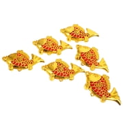 ROSENICE 6Pcs Golden Carp Shape Plastic Pendants Chinese New Year Decor Shui Ornament for Living Room