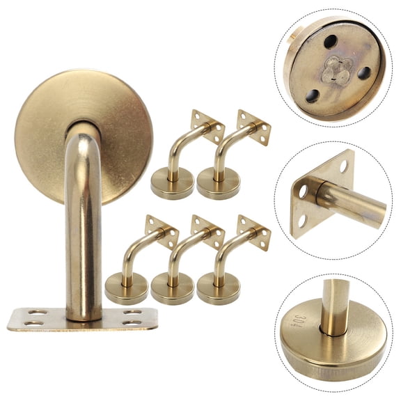 ROSENICE 6Pcs Handrail Fitting for Stairway Railing Reinforcement Bracket 7X5CM