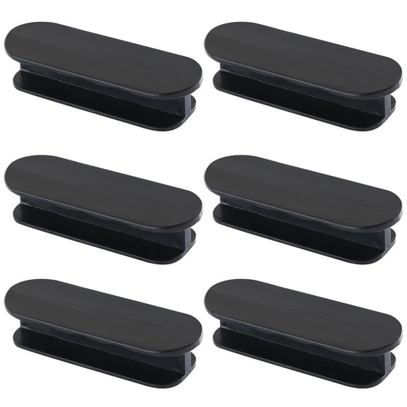 ROSENICE 6Pcs Black Cabinet Handle Self Stick Door Knob Window Pull Knob No Punch Adhesive