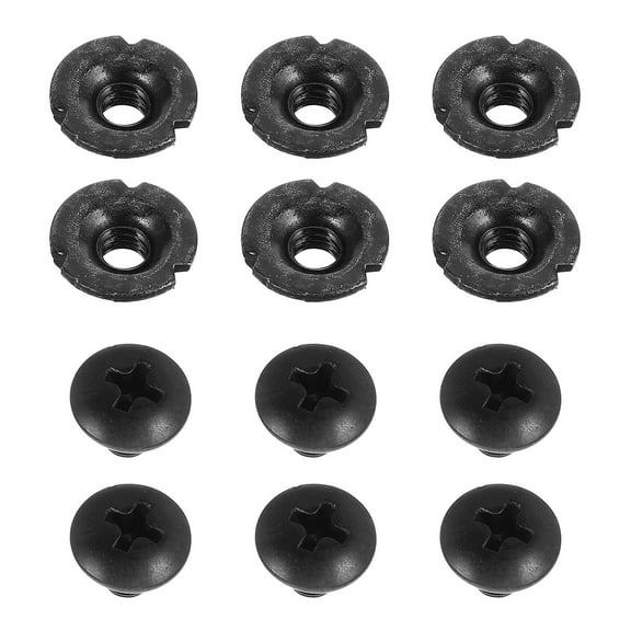 ROSENICE 6Set Roller Skate Parts Steel Screws Black For Quick Repair And Durable Material
