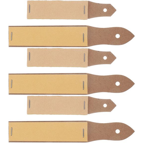 ROSENICE 6Set Sand Paper for Painting Light Brown Rectangular Pencil Tip Polishing Artistic Painting Supplies