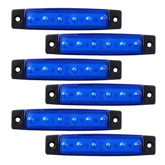 ROSENICE 6pcs 6 LEDs Stern Lights Waterproof Transom Step Decoration Lights