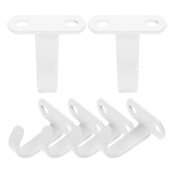 ROSENICE 6pcs Screw Mounted Ceiling Hooks Under-Shelf Towel Robe Clothes Hooks Hanger