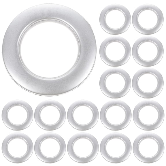 ROSENICE 75Pcs Round Silver Plastic Curtain Eyelet Rings for Diy Decoration Home Use