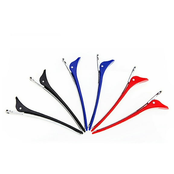 ROSENICE 7Pack Duck Mouth Hair Clips Metal Plastic Sectioning Hair Girls Hairdresser Use 11 8x0 5in