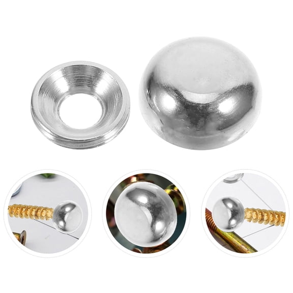 ROSENICE 8Pcs Metal Decorative Screw with Caps for Metal Aesthetic Enhancement 2.50X0.70X0.70In