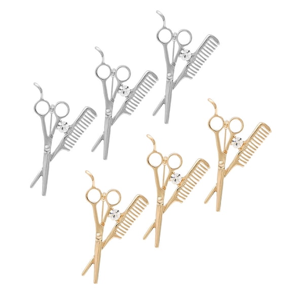 ROSENICE 8Pcs Professional Barber Accessories Scissors and Comb Design for Daily Life