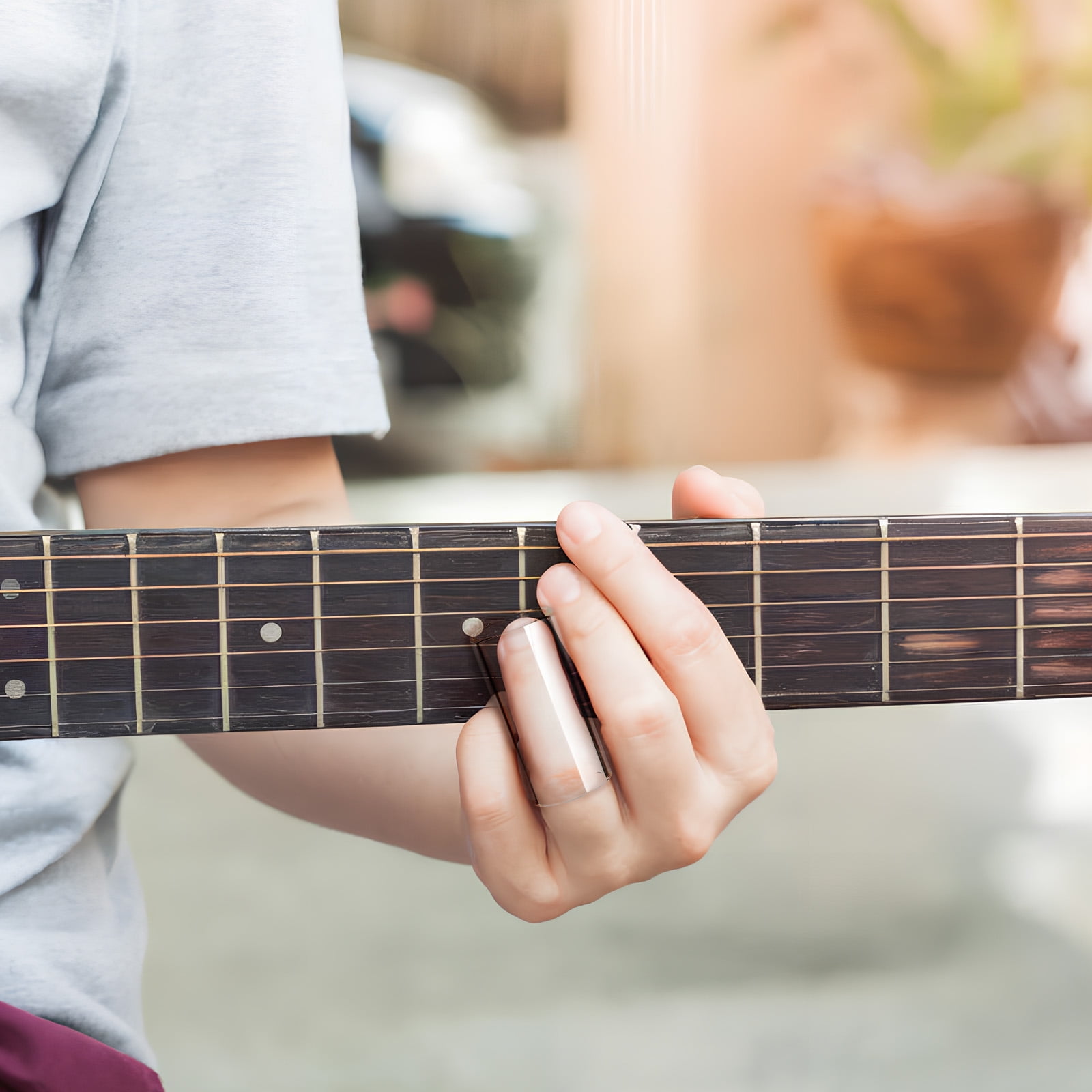 ROSENICE 8pcs Glass Guitar Slides Acoustic Guitar Slide Rings Finger ...