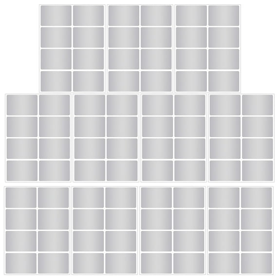 ROSENICE 96Pcs Pet Blank Labels for Bottle Labels Waterproof Self-Adhesive Stickers for Glass Jars