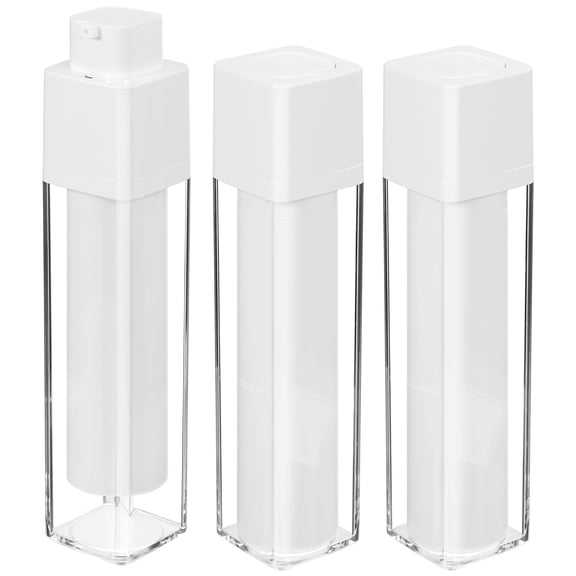 ROSENICE Airless Pump Bottle for Storage with Reasonable Design and Wide Range Usage White Plastic 3pcs