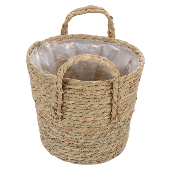 ROSENICE Beautiful Synthetic Material Home Decor Storage Box for Flower Planting Basket 1 Piece Brown