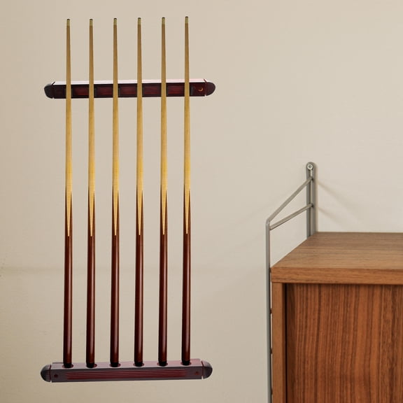 ROSENICE Billiard Rack Pool Cue Storage Billiard Cue Accessories Pole Wall Cue Holder Metal 40X3.4X3.4CM