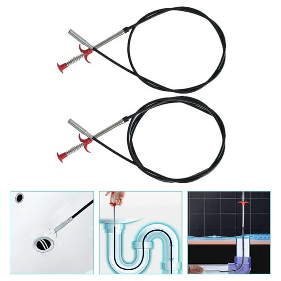 ROSENICE Claw Design 2Pcs Steel Extender Grabber for Pipe Unclogging and Drain Cleaning