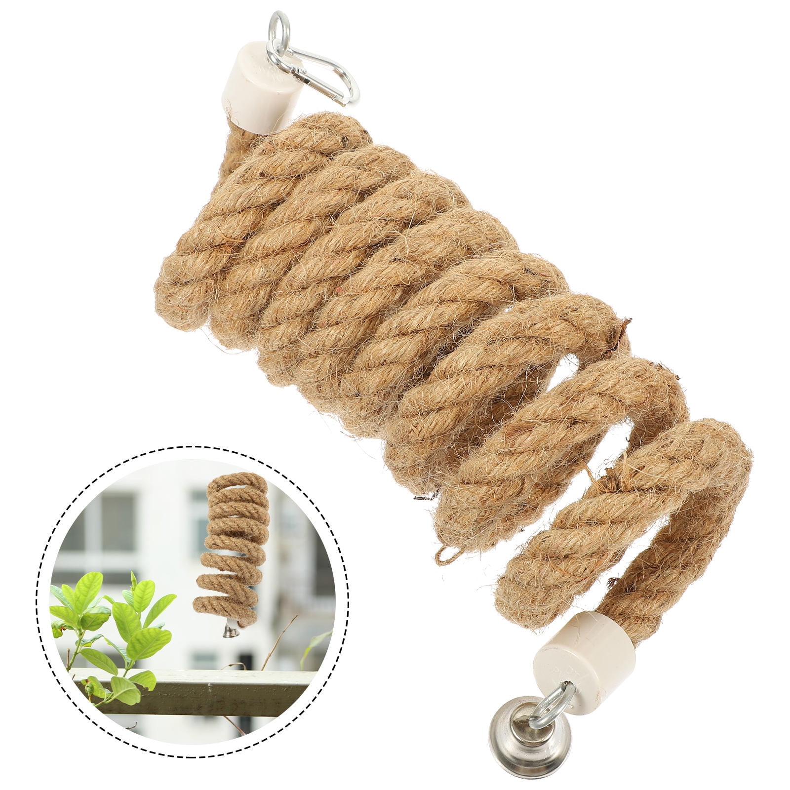 Image showcasing ROSENICE Climbing Rope Toy Rope Toy Sturdy Bird Toy Parrot Sisal ...