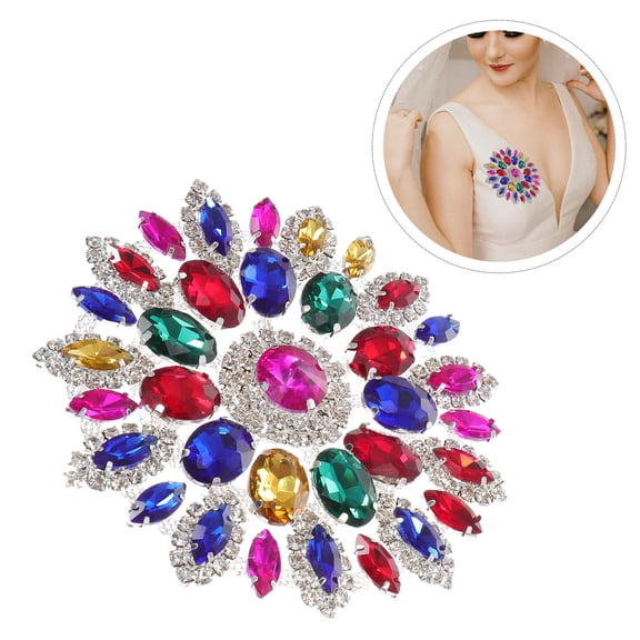 ROSENICE Clothing Accessory Rhinestone Decor Colorful Diy Projects 1Pcs