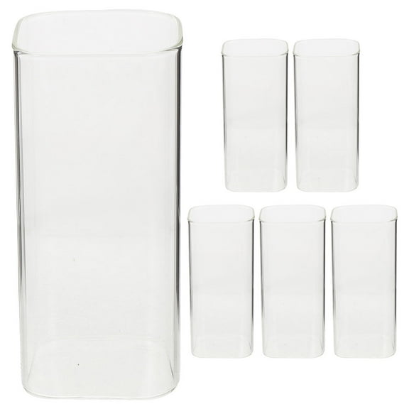 ROSENICE 6pcs Glass Cups Drinking Cups For Cold Beverages For Home Restaurant Bar And Coffee Shop Use