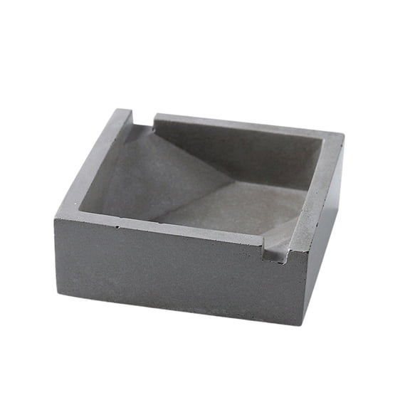 ROSENICE Elegant Cement Ashtray for Home Use Grey Desktop Decoration Simple Style 4.5 Inches