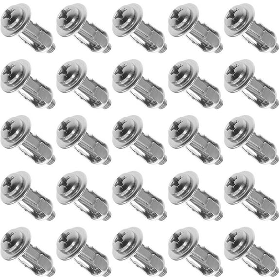 ROSENICE Expansion Screws 25Pcs Hollow Door Anchor with Screw Jack Fixing Nut Petal Shape for Commercial Settings