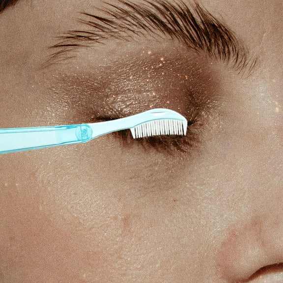 ROSENICE Eyebrow and Eyelash Comb Brush Set 4 Pieces Portable Folding for Makeup Use Assorted Color