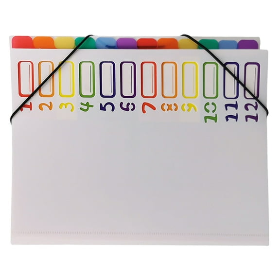 ROSENICE  Folder Organizer Multi-layer File Affordable Pp 32.2X25X1.2CM White Plastic Student