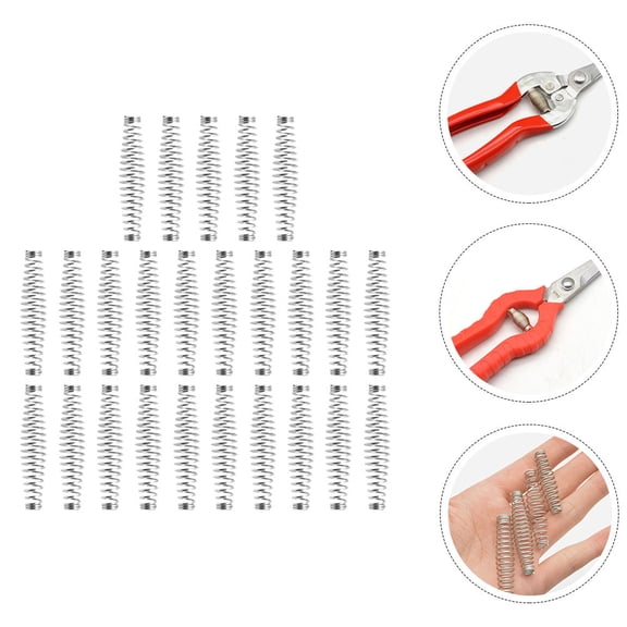 ROSENICE Garden Pruner Spring Accessories 25Pcs Silver Heavy Duty Compression Spring for Plant Pruning