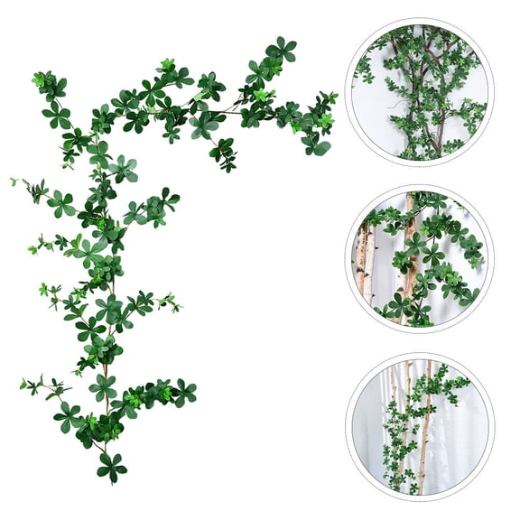 ROSENICE Hanging Plants Faux Greenery Garland Green Silk Flower Decorative 1Set