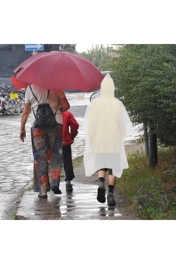 Heavy Duty Rain Poncho White EVA 1Set Moisture Resistance Portable Outdoor Accessory