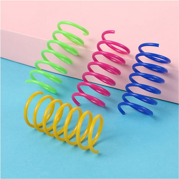 ROSENICE Interactive Cat Spring Coil Toy Set of 36Pcs for Indoor Cats with Assorted Colors 1.8x1x1in