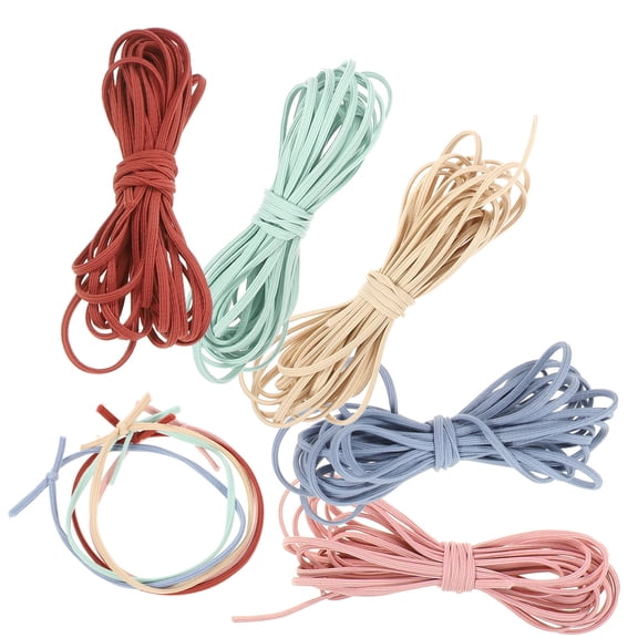 ROSENICE Jewelry Making Elastic Wire 5Pcs Elastic Thread For Bracelets Diy Crafting Bright Blue Gray 5M