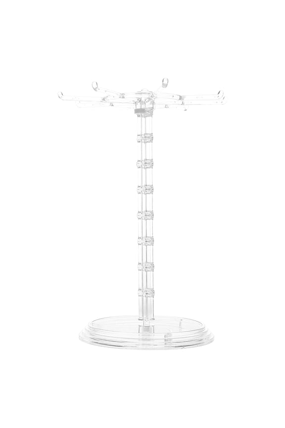 Keychain Stand 1Pack Rotating Jewelry Display Holder Plastic Necklace Hanging Rack Organizer for Accessories