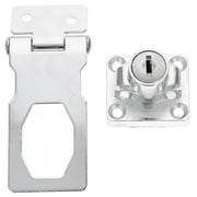 ROSENICE Keyed Locking Hasp 1Set Stainless Steel Latch Lock Heavy Duty For Small Doors
