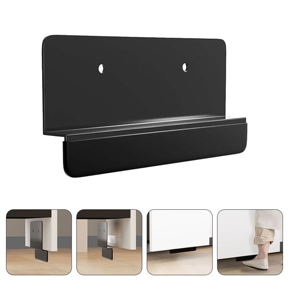 ROSENICE Kitchen Users 2Pcs Trash Cabinet Foot Pull with Rubber and Carbon Steel